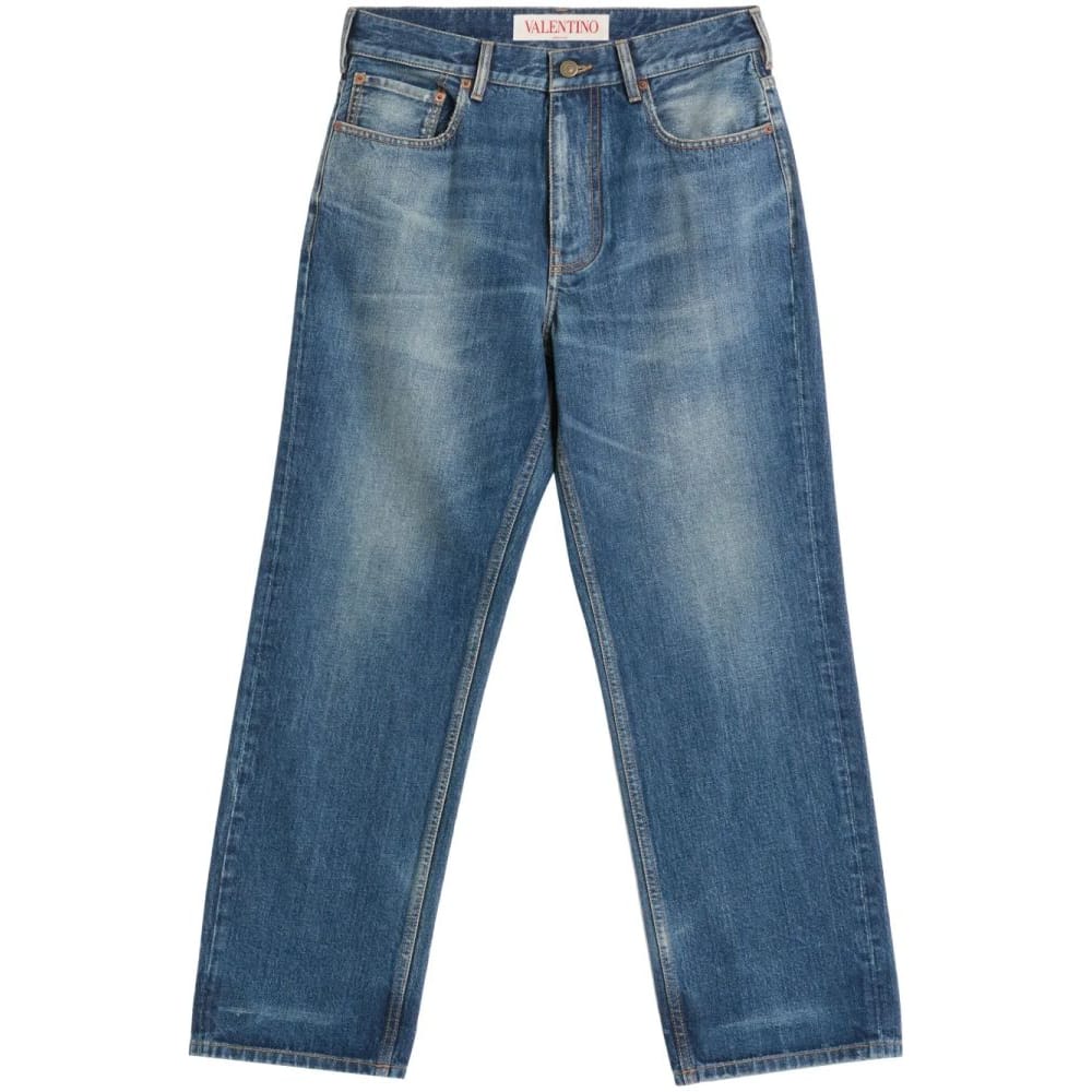 Valentino - Jeans 'Logo-Patch Washed' pour Hommes