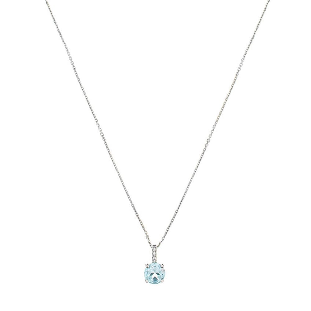 Atelier du diamant - Pendentif sur chaine 'Blue Light' pour Femmes