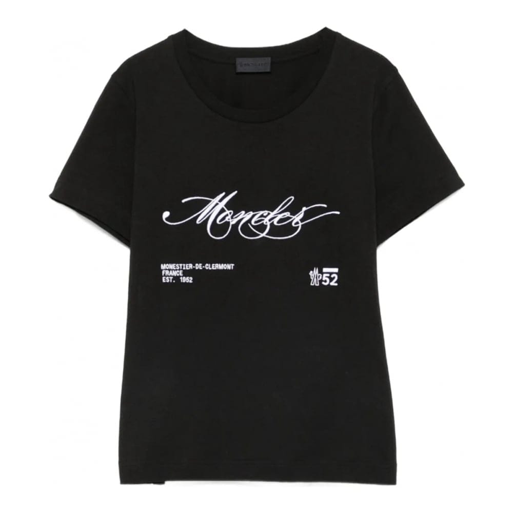 Moncler - T-shirt 'Embroidered-Logo' pour Femmes