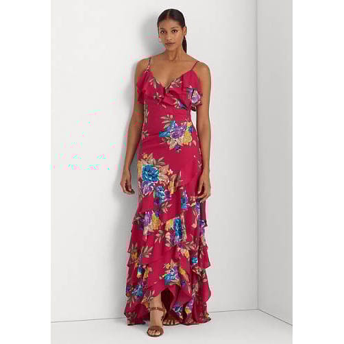 Lauren ralph lauren - 'Floral Georgette Tiered Gown' pour Femmes