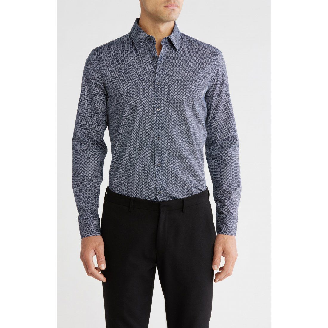 Michael kors - "Chemise 'Slim Fit Tiled Geometric Print Stretch Cotton Button-Up' pour Hommes"