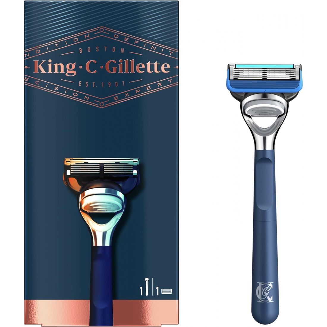 Gillette - Rasoir + Recharge 'King C Shave & Edging'