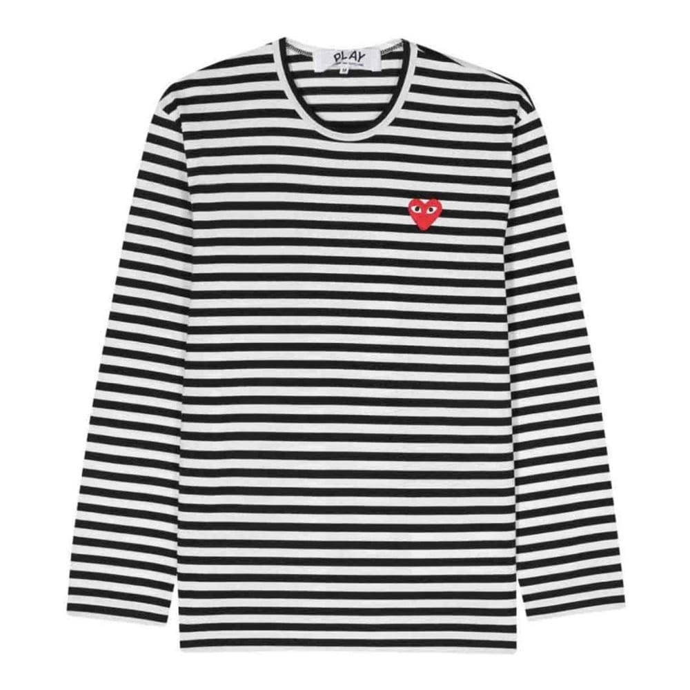 Comme des garçons play - T-Shirt manches longues 'Logo Striped' pour Femmes