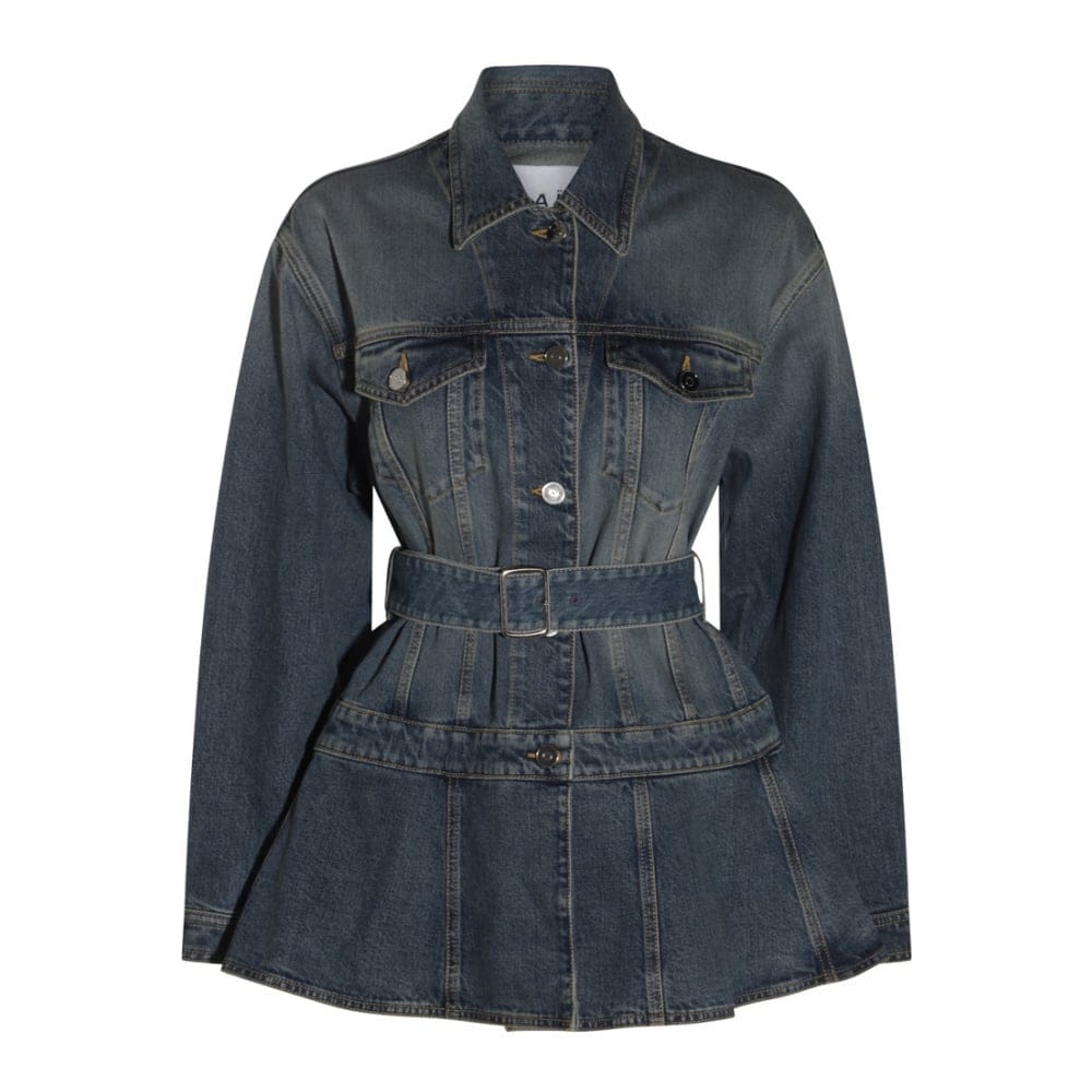 Alaïa - Veste en jeans 'Peplum' pour Femmes