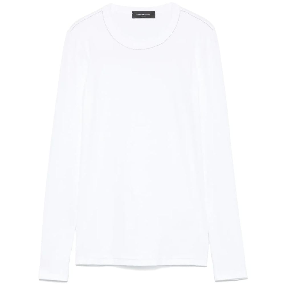 Fabiana filippi - T-Shirt manches longues 'Filo Diamante-Detail' pour Femmes