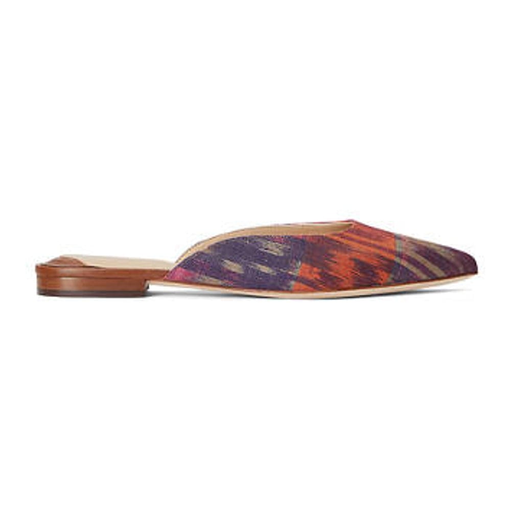 Lauren ralph lauren - 'Londyn Geometric Print Canvas Mules' pour Femmes