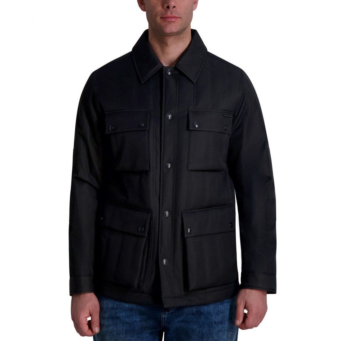Karl lagerfeld - Veste 'Channel Quilted Button-Front Field' pour Hommes
