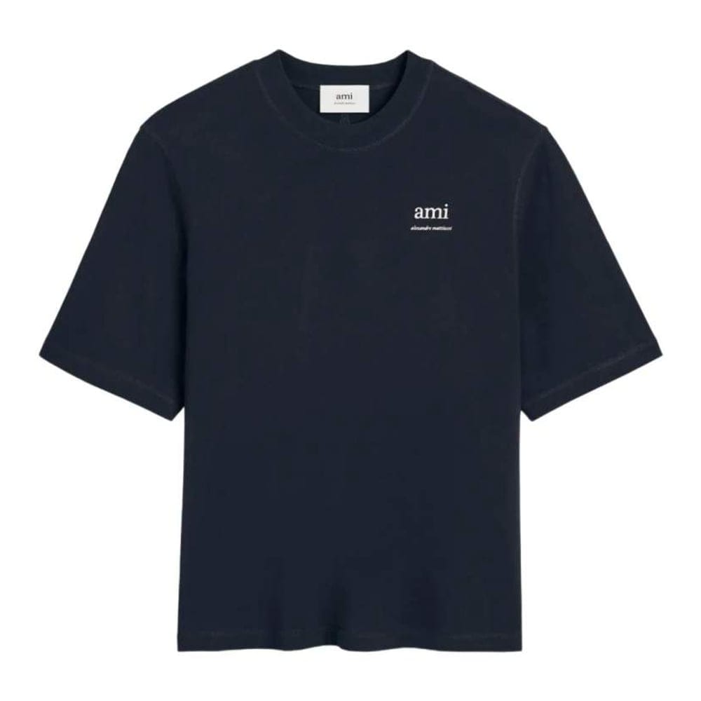Ami paris - T-shirt 'Logo-Embroidered' pour Hommes