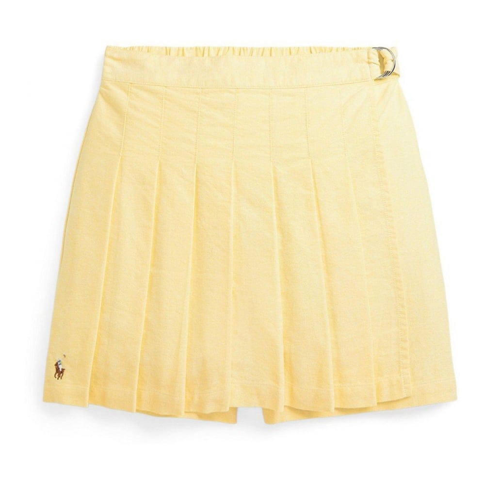 Polo ralph lauren - 'Pleated Oxford Faux-Wrap Skort' pour Grandes filles
