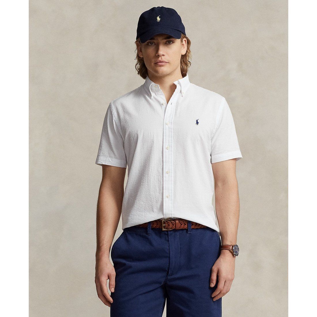 Polo ralph lauren - Chemise à manches courtes 'RL Prepster Classic-Fit Seersucker' pour Hommes