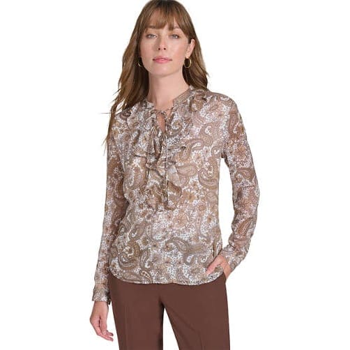 Tommy hilfiger - Blouse à manches longues 'Paisley Ruffle' pour Femmes