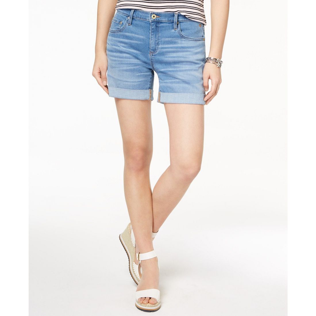 Tommy Hilfiger - Short en jean 'TH Flex Cuffed' pour Femmes