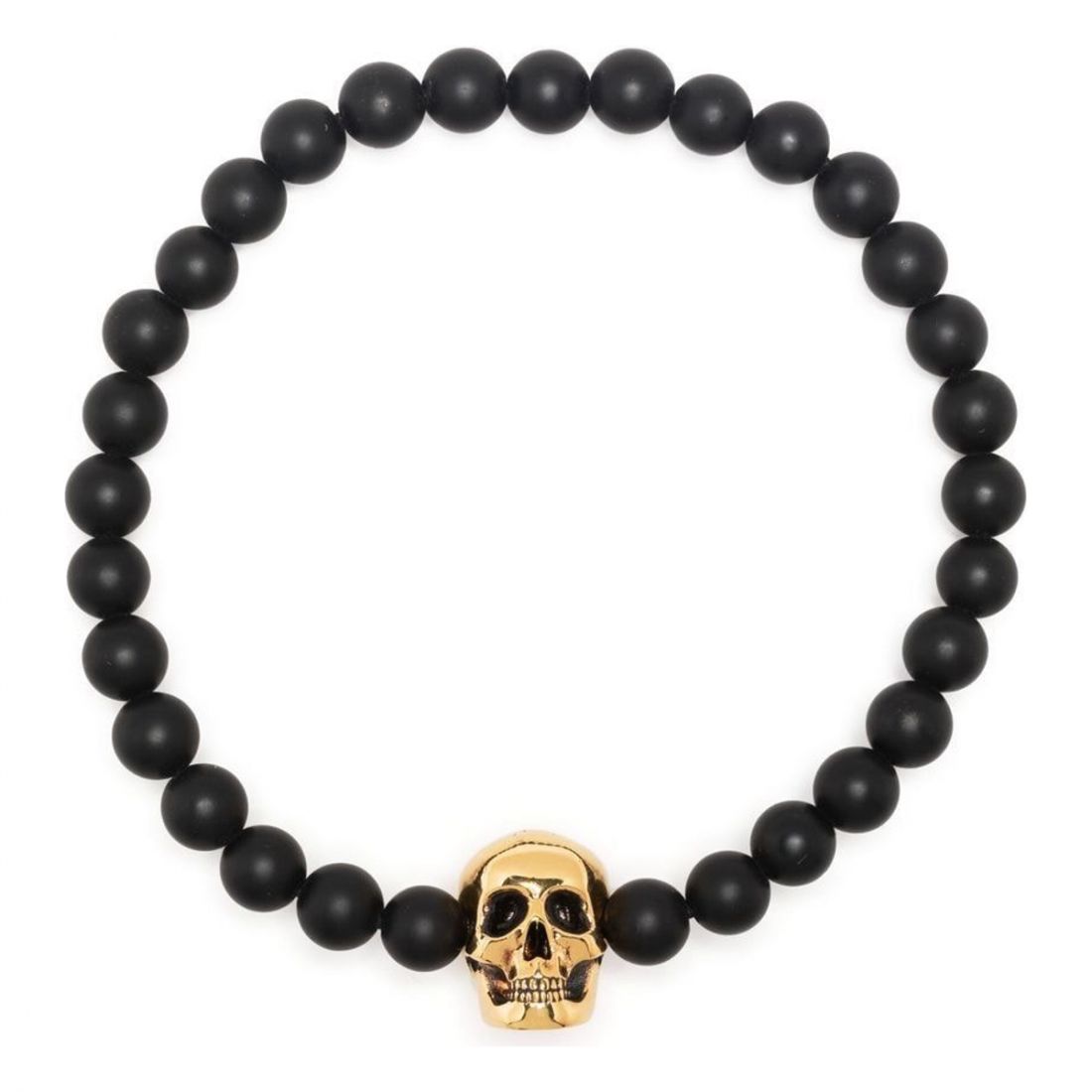 Alexander McQueen - Bracelet réglable 'Skull Charm Bead' pour Hommes
