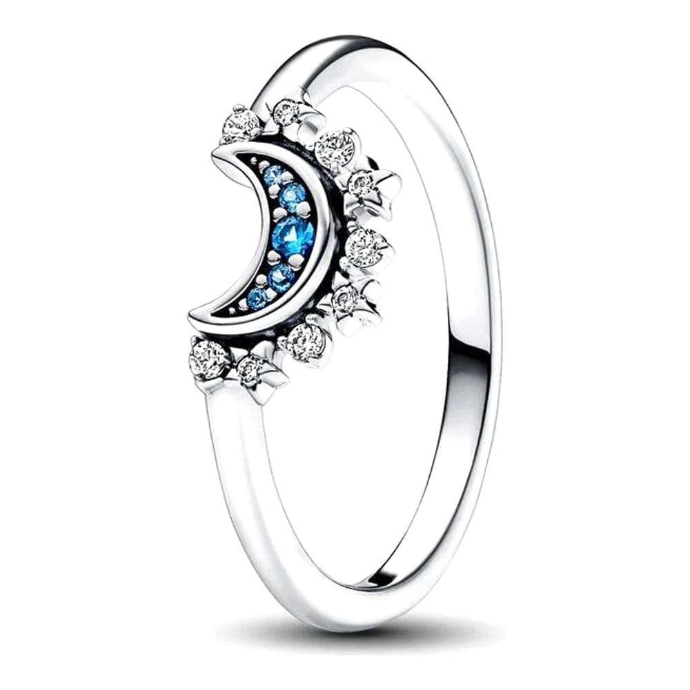 Pandora - Bague 'Celestial Blue Sparkling Moon' pour Femmes