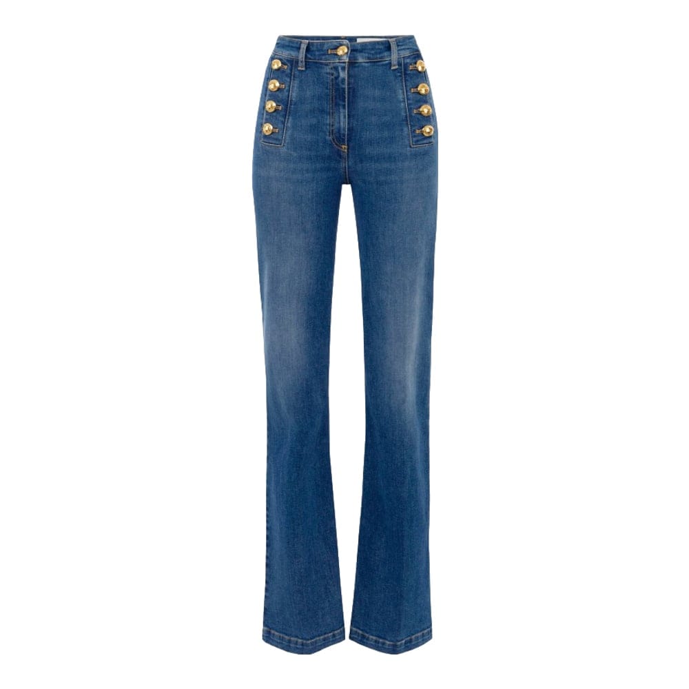 Elisabetta franchi - Jeans 'Bell-Bottom With Row Of Buttons' pour Femmes