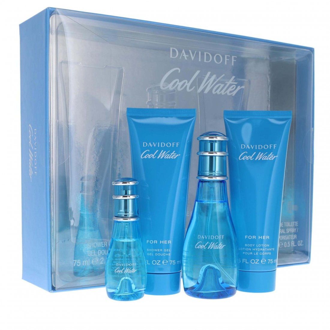 Davidoff - Coffret de parfum 'Cool Water Woman' - 4 Pièces