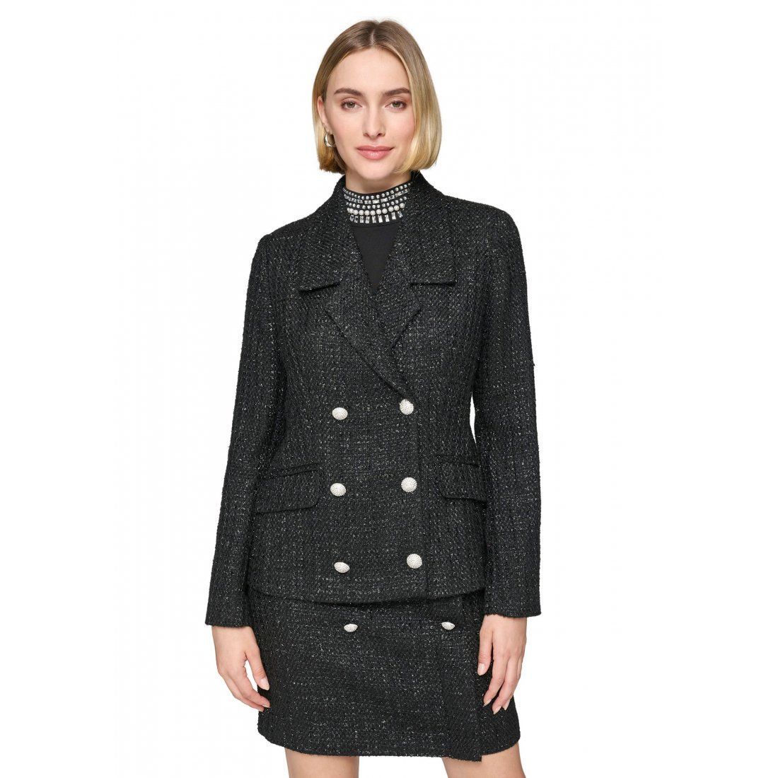 Karl lagerfeld paris - Veste 'Tweed Double Breasted Shimmer' pour Femmes