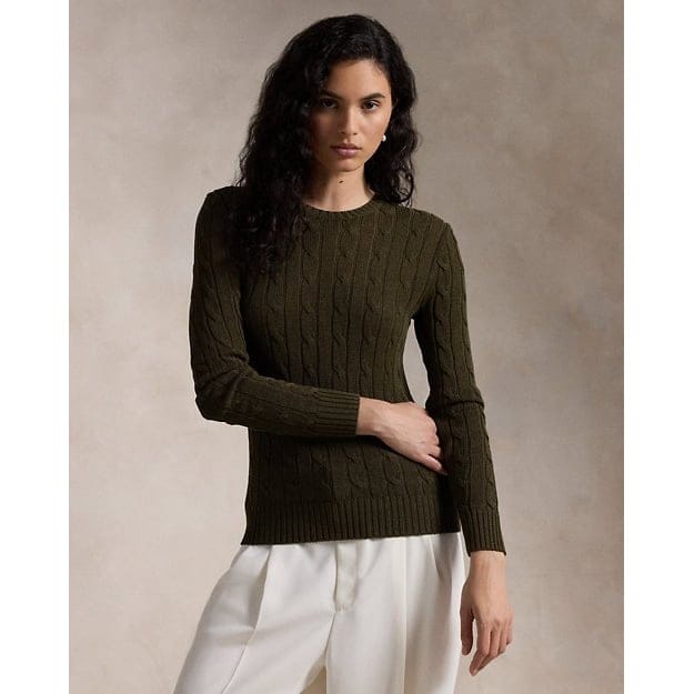 Polo ralph lauren - 'Cable-Knit Cotton-Blend Crewneck Sweater' pour Femmes