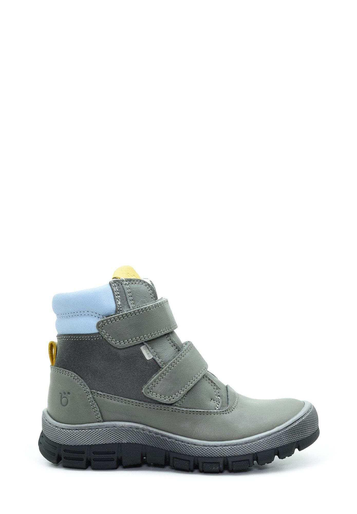 Benjie - Arosa velcro Fourrée TEX Enfant Anthracite Jaune