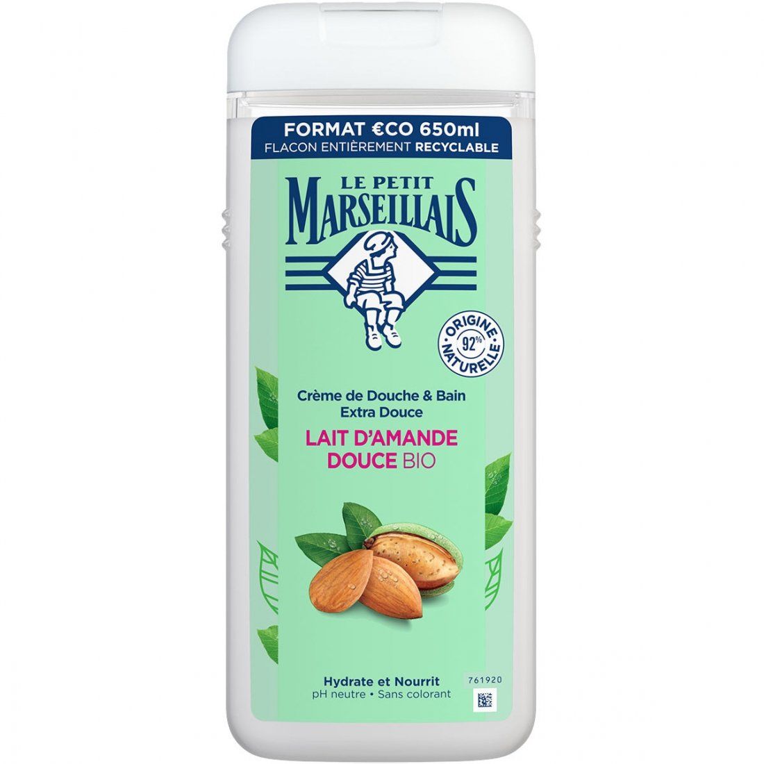 Le petit marseillais - Gel Douche 'Lait D'Amande Douce Bio' - 650 ml