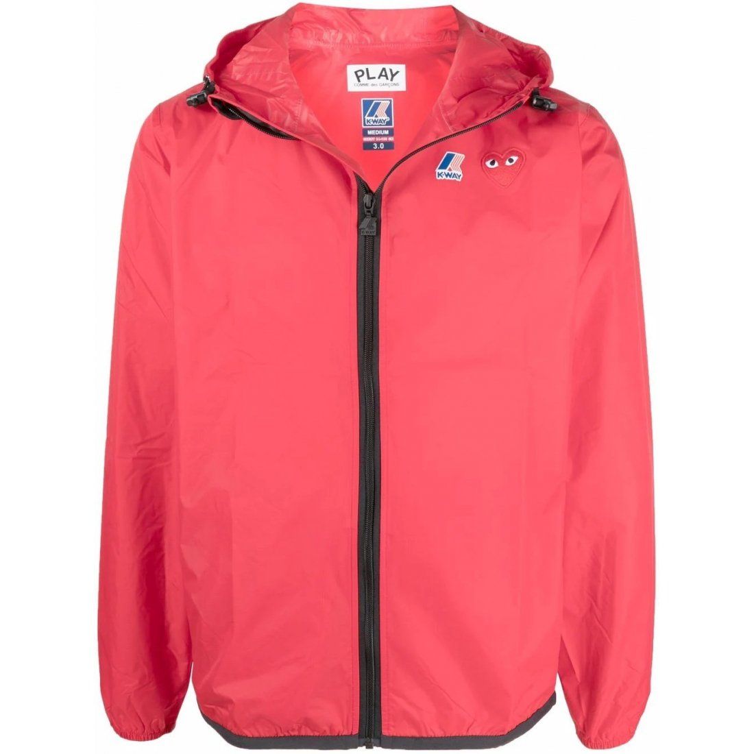 Comme des garçons play - Veste 'X K-Way Zip Hooded' pour Hommes