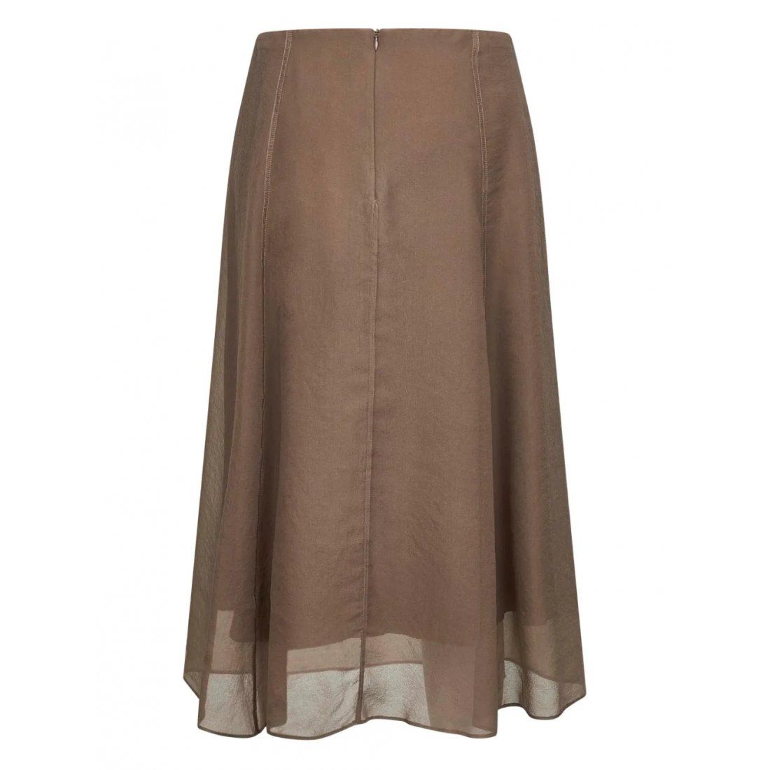 Brunello cucinelli - Jupe Midi 'Stitching-Detail' pour Femmes