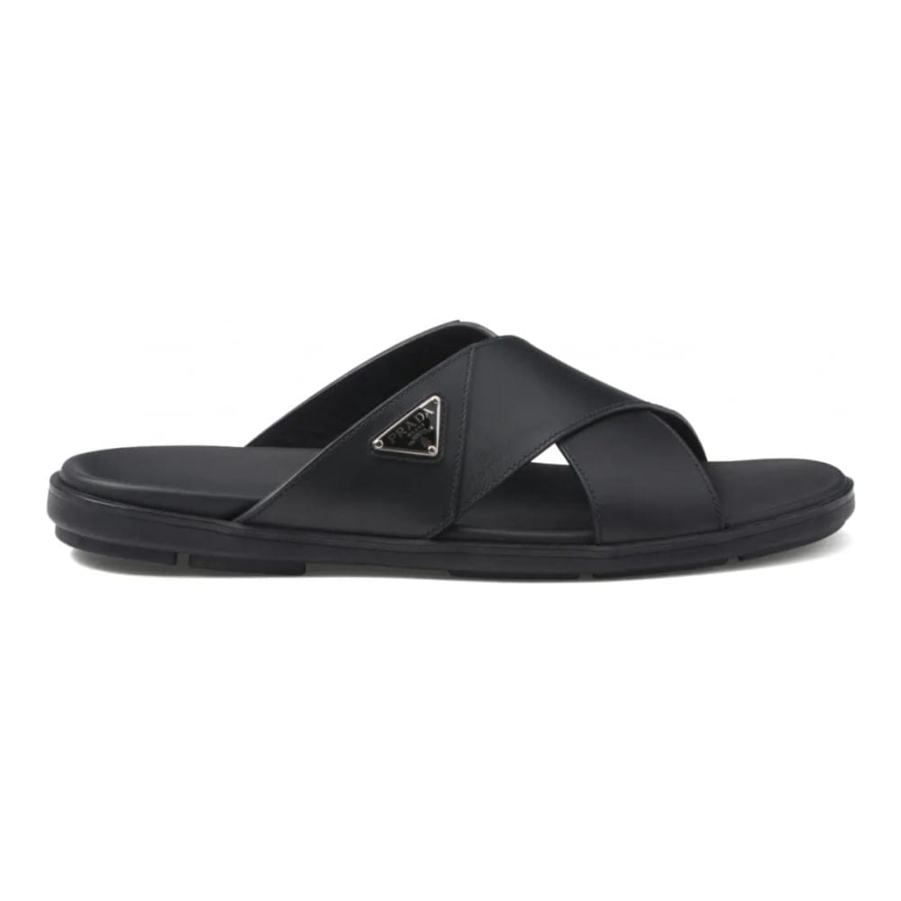 Prada - Claquettes 'Crisscross' pour Hommes