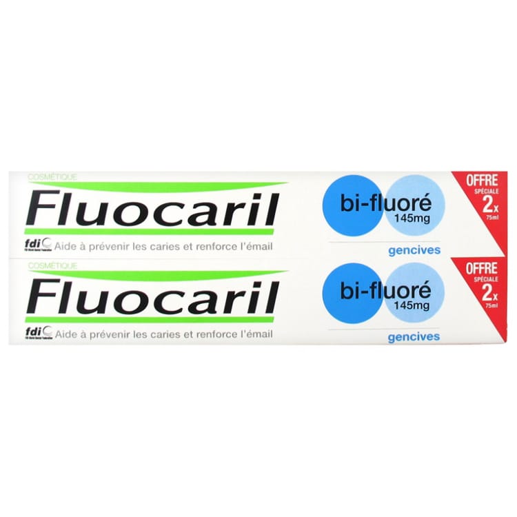Fluocaril - Dentifrice 'Bi-Fluoré Gums' - 75 ml, 2 Pièces