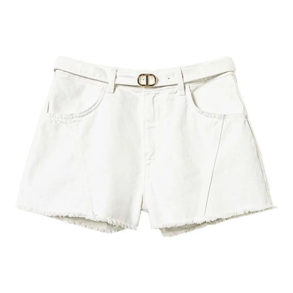 Twin set - Short en jean 'Oval T' pour Femmes