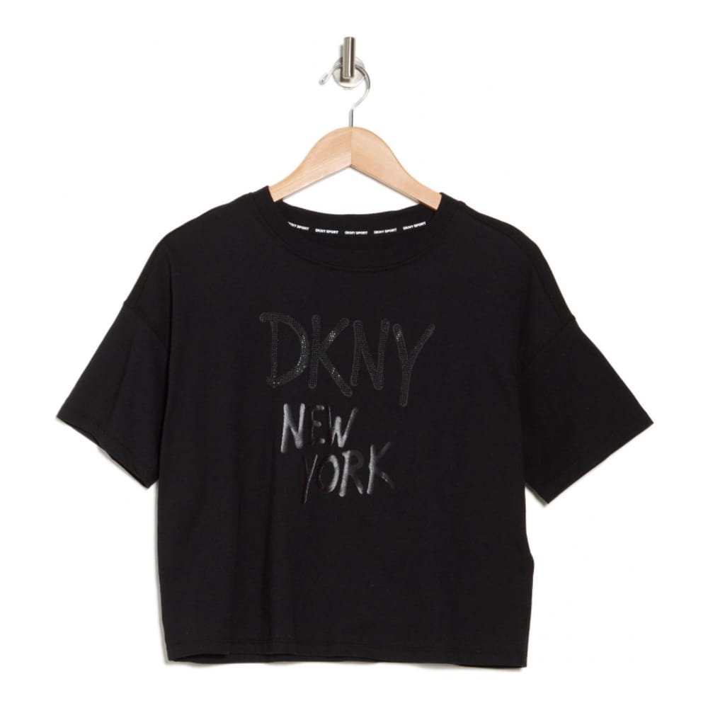 Dkny - T-Shirt court 'Graffiti Logo Boxy' pour Femmes