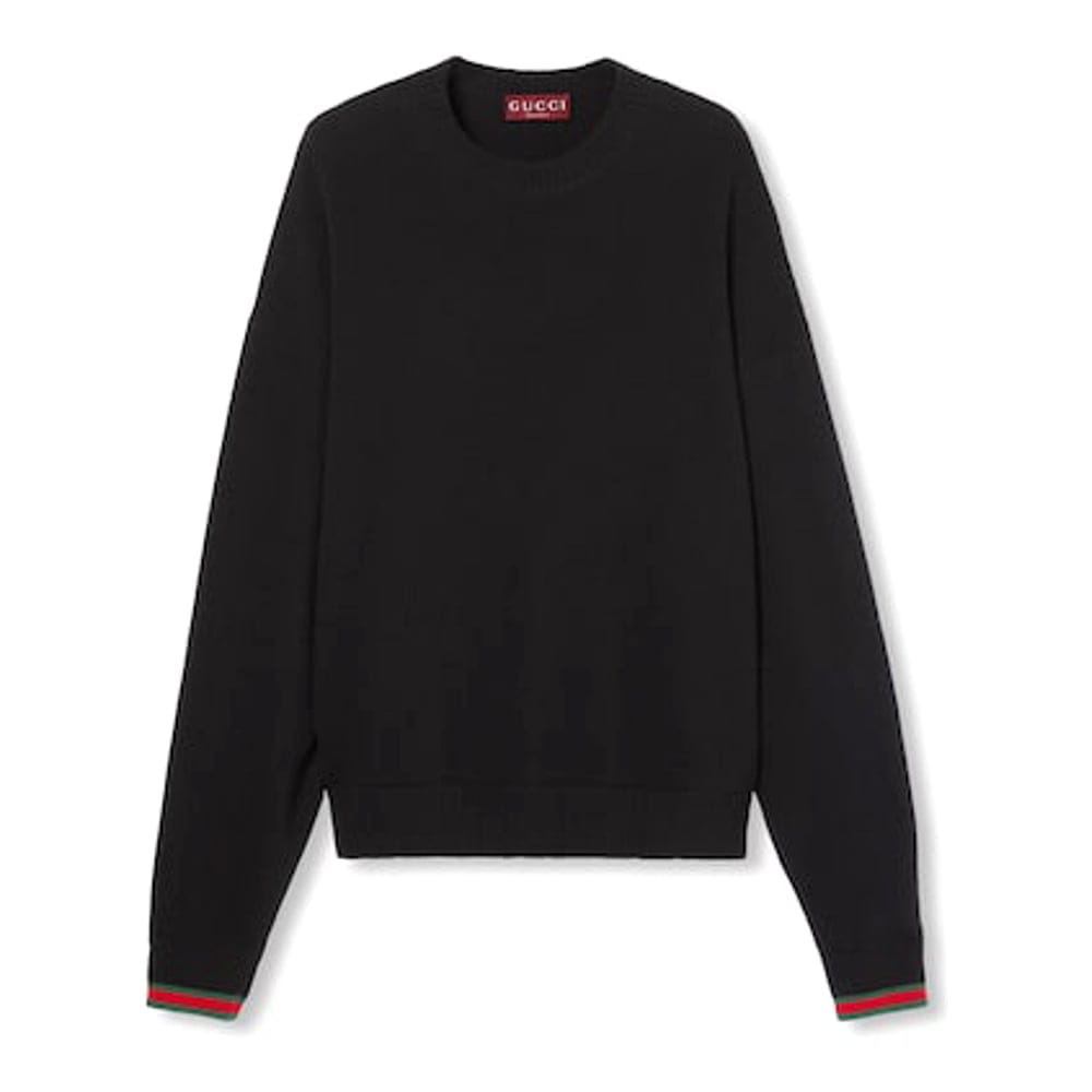 Gucci - Pull en cachemire 'Web Trim' pour Femmes