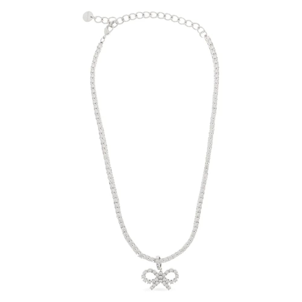 Self-portrait - Collier 'Bow-Motif Tennis' pour Femmes