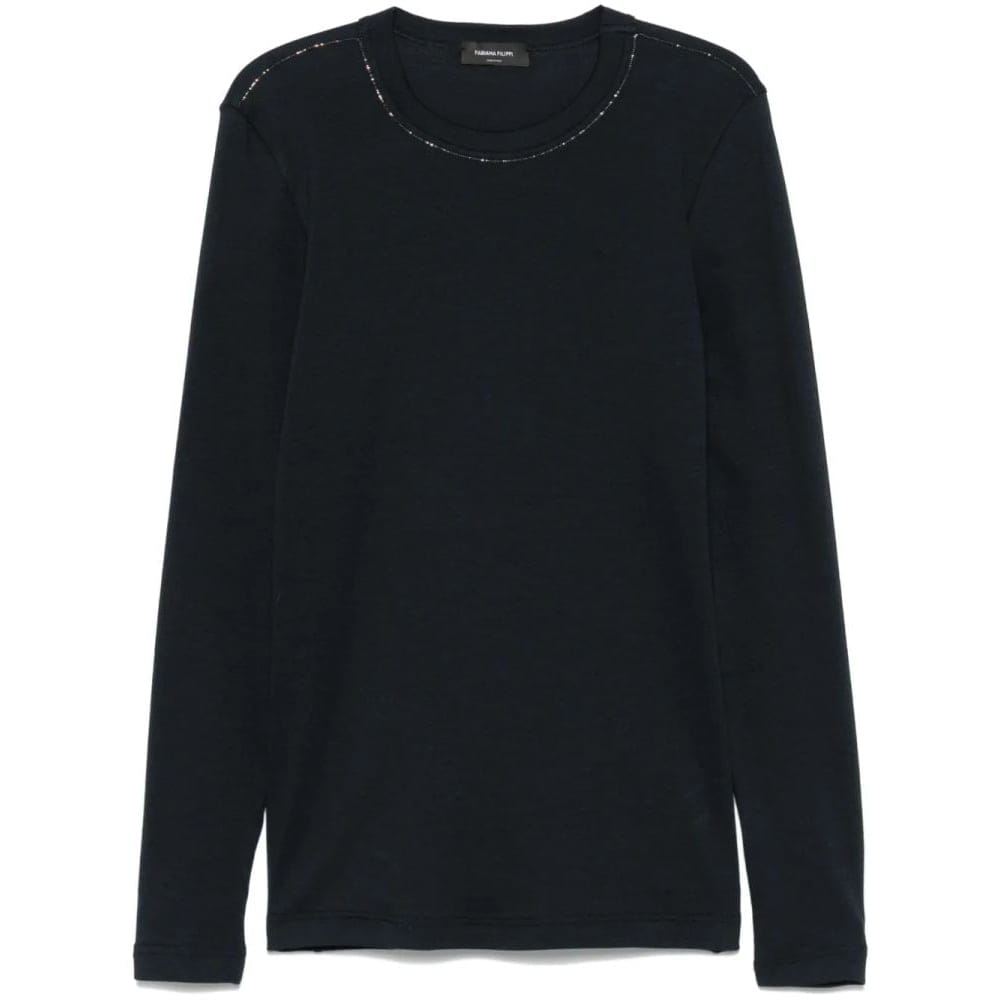 Fabiana filippi - T-Shirt manches longues 'Filo Diamante-Detail' pour Femmes
