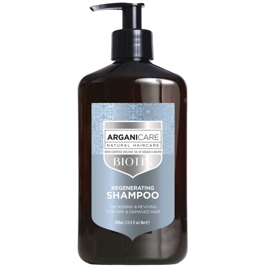 Arganicare - 'Shampoing Regénérant Biotine - Cheveux Secs et Abîmés' - 400 ml