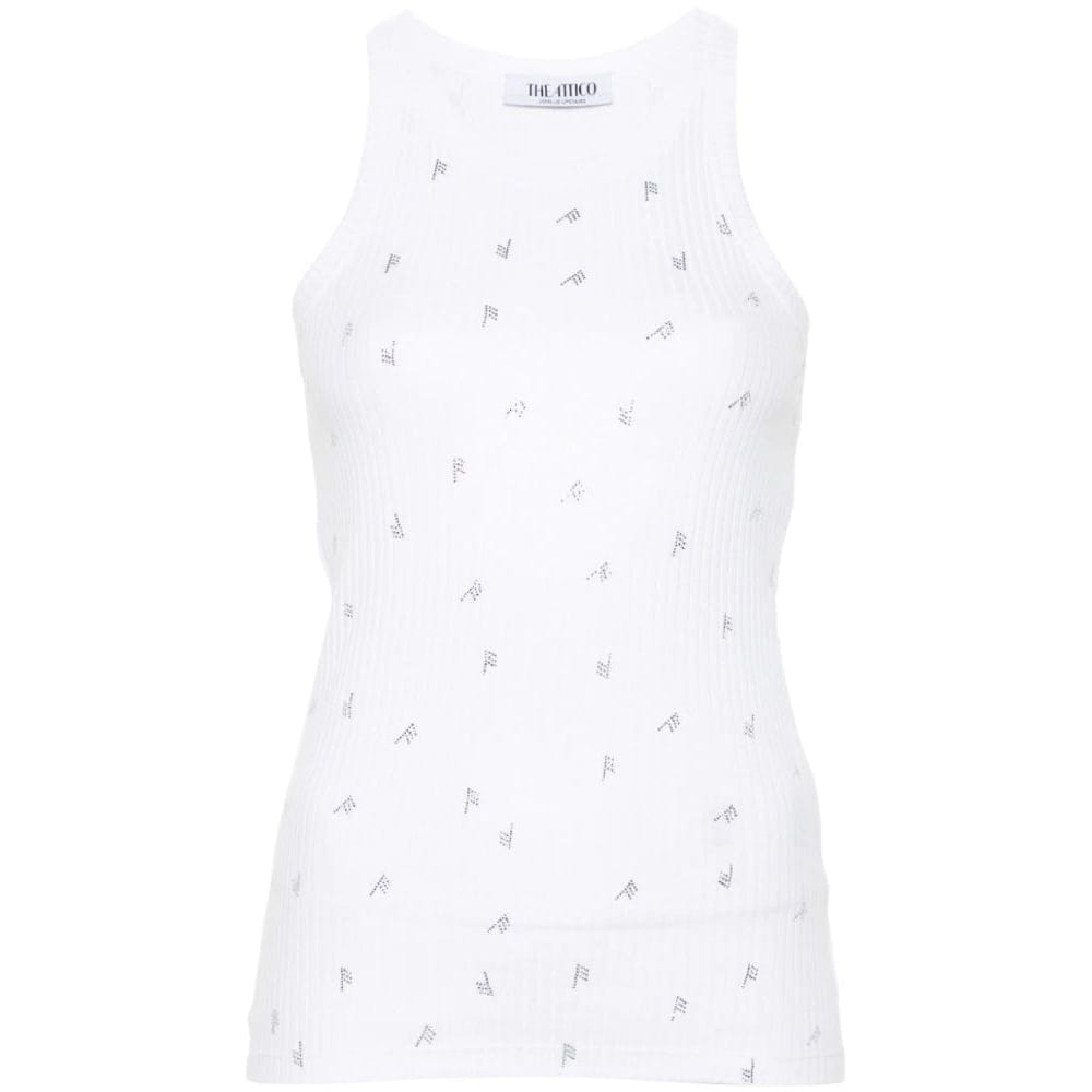 The attico - Débardeur 'Rhinestone-Logo Lettering' pour Femmes