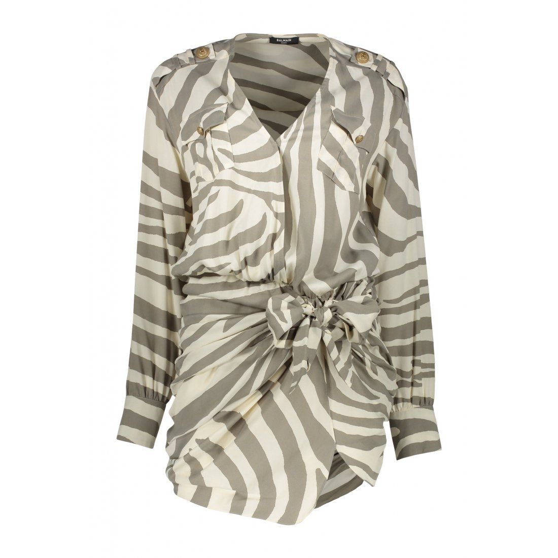 Balmain - Robe portefeuille 'Printed' pour Femmes