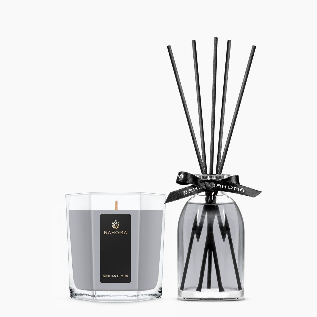 Bahoma london - Set de Parfumerie 'Ash Octagonal' - Sicilian Lemon 2 Pièces