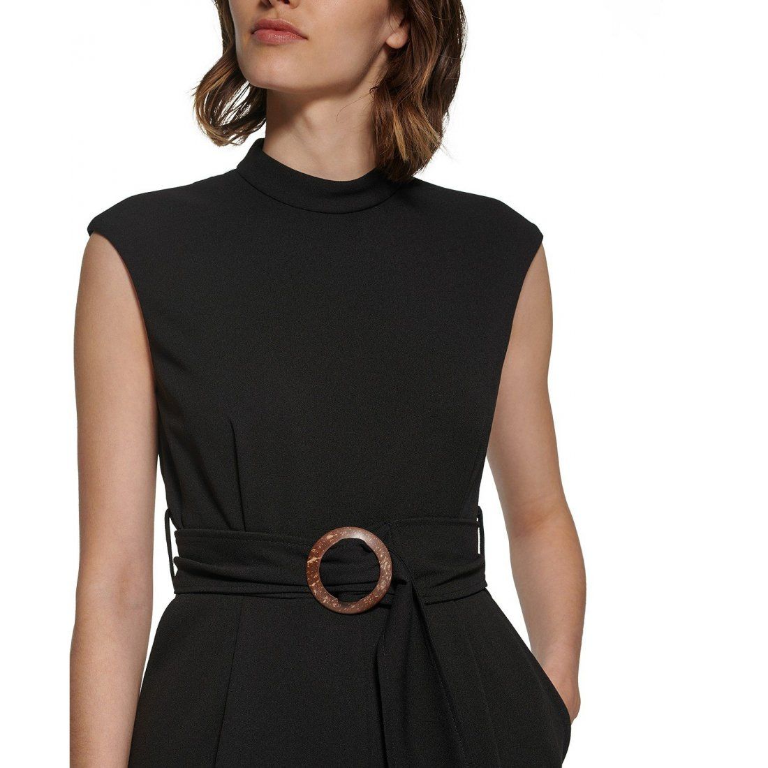 Calvin klein - Femmes's 'Crepe Belted Straight-Leg' Combinaison 