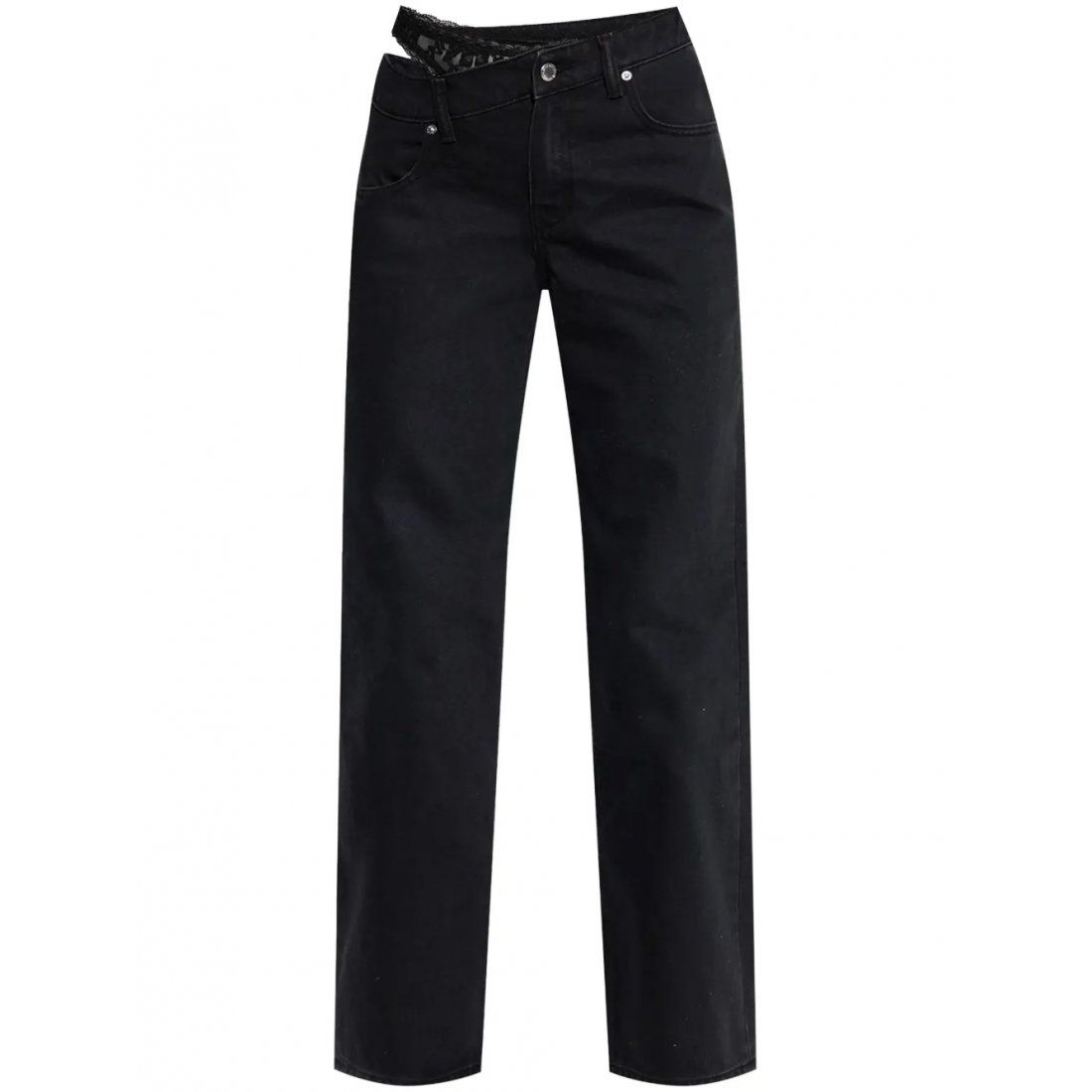 Alexander wang - Jeans 'Lace-Detailing Straight' pour Femmes