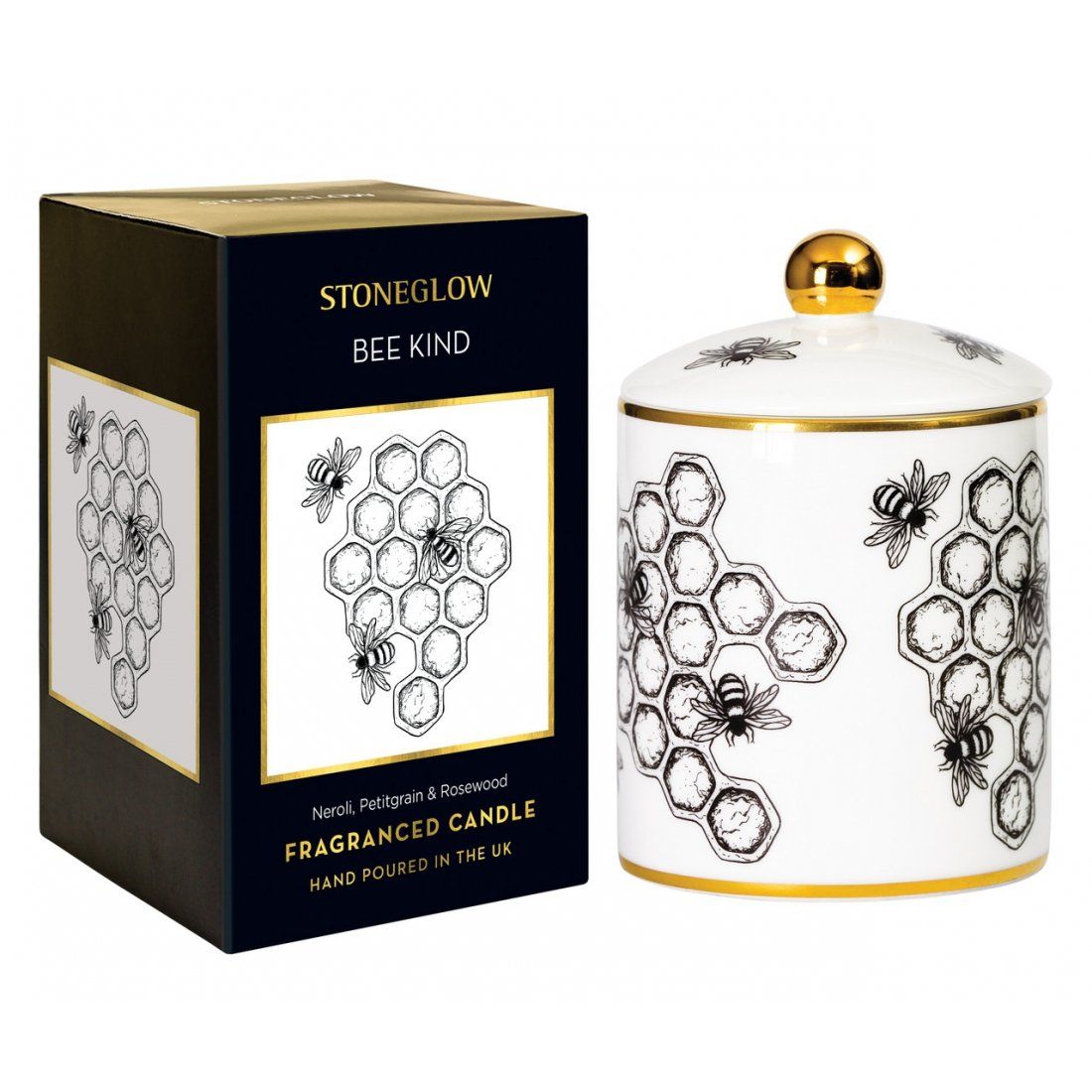 StoneGlow - Bougie parfumée 'Bee Kind' - 300 g