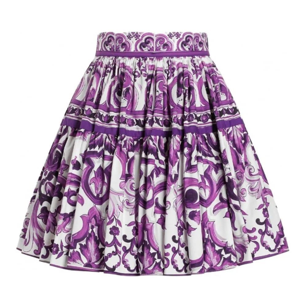 Dolce&gabbana - Mini Jupe 'Majolica-Print' pour Femmes