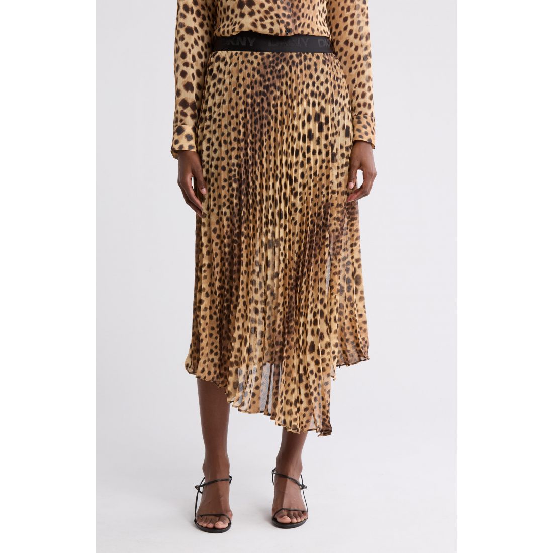 Donna karan - Jupe 'Pleated Asymmetric' pour Femmes