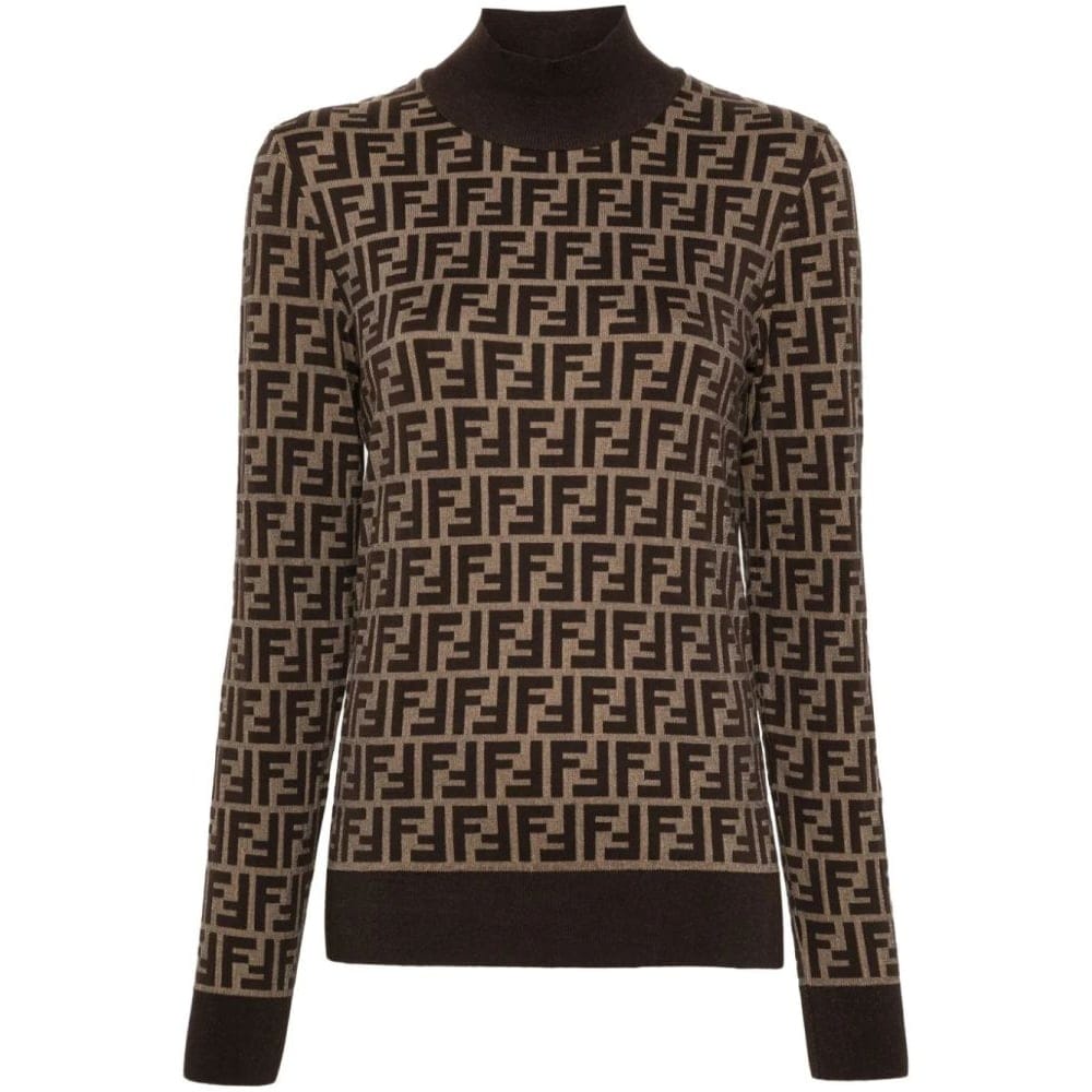 Fendi - Pull à col roulé 'FF' pour Femmes