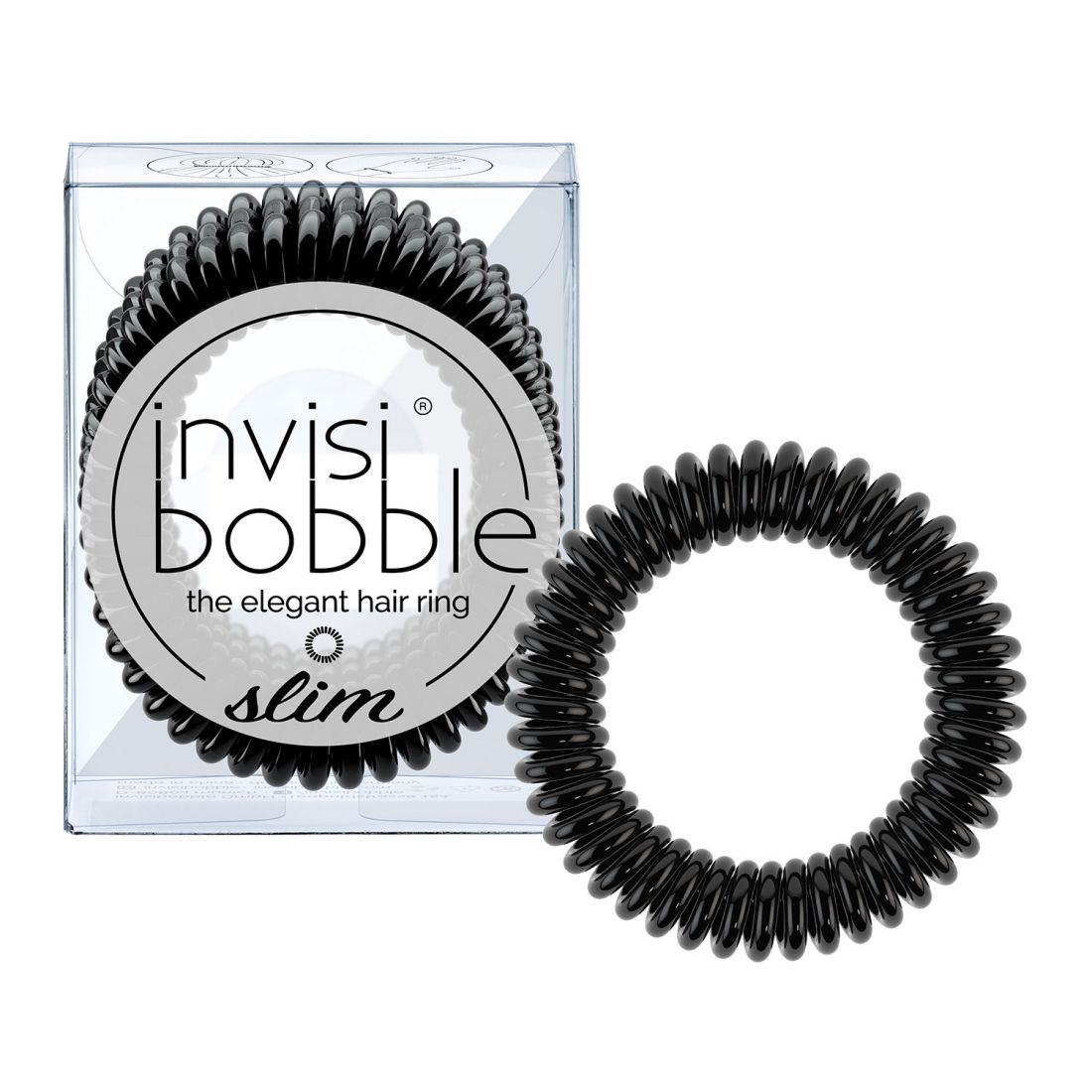 Invisibobble - Élastique 'Slim' - True Black 3 Pièces