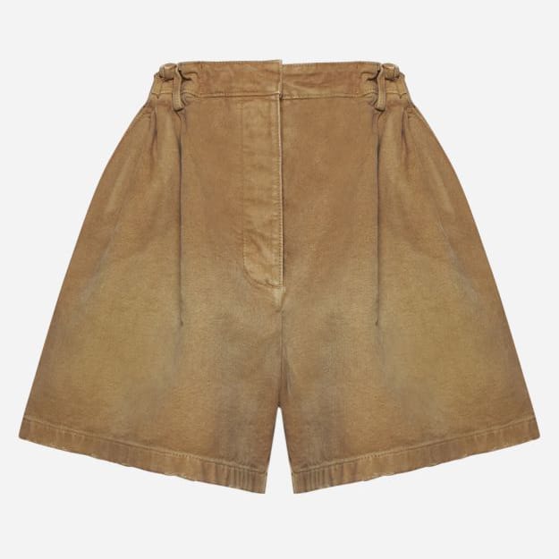 Prada - Short en jean 'Logo Patch' pour Femmes