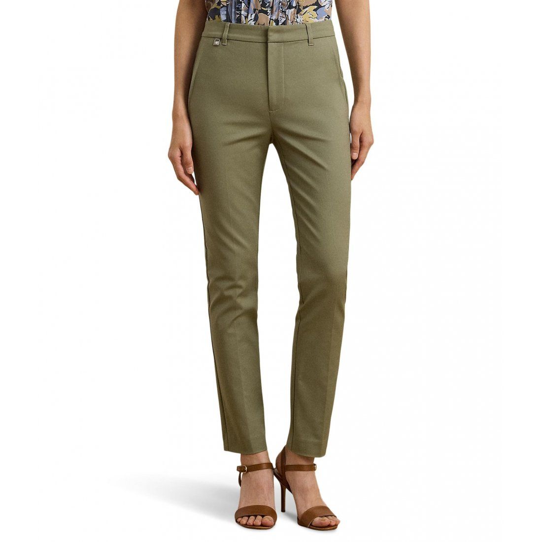 Lauren ralph lauren - 'Double-Faced Stretch Cotton Pants' pour Femmes