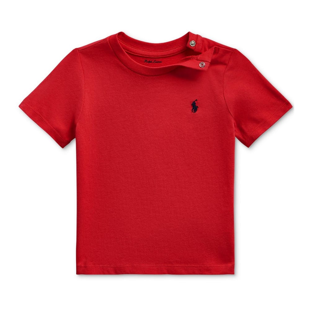 Polo ralph lauren - 'Cotton Crewneck Embroidered Pony T-Shirt' pour Bébés garçons