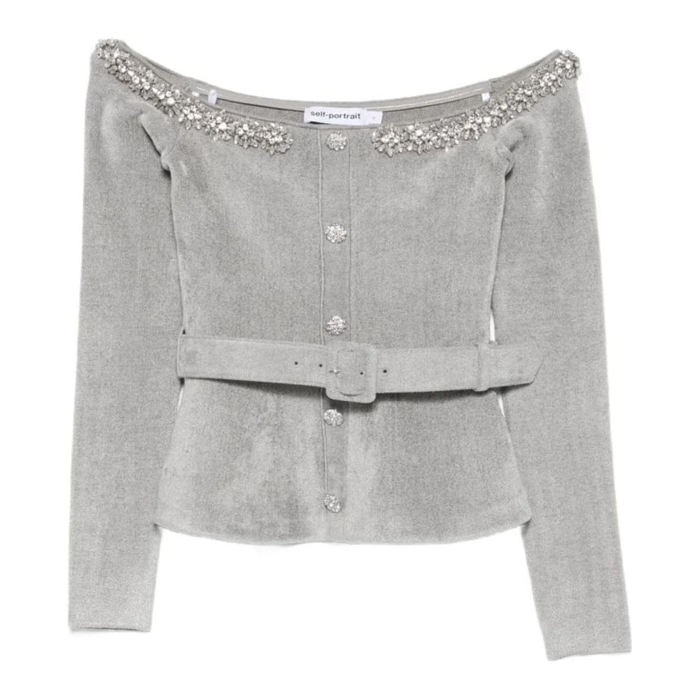 Self-portrait - Top 'Embellished Belted' pour Femmes