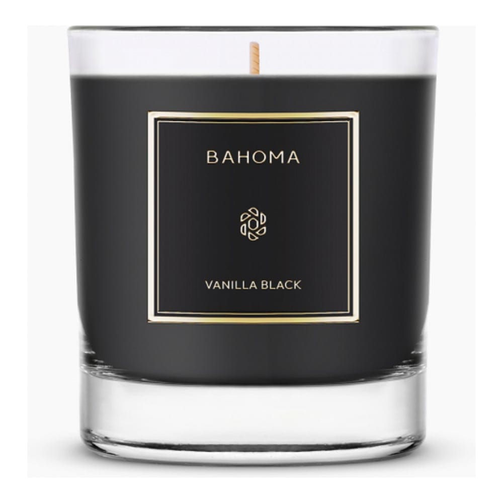 Bahoma London - Grande Bougie 'Obsidian' - Vanilla Black 220 g