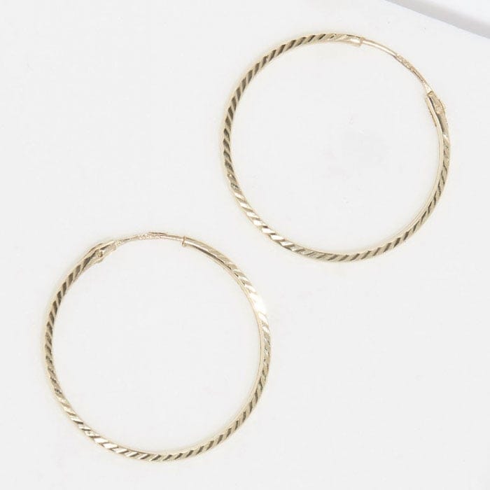 Oro di oro - Boucles d'oreilles 'Créoles Twistées' pour Femmes
